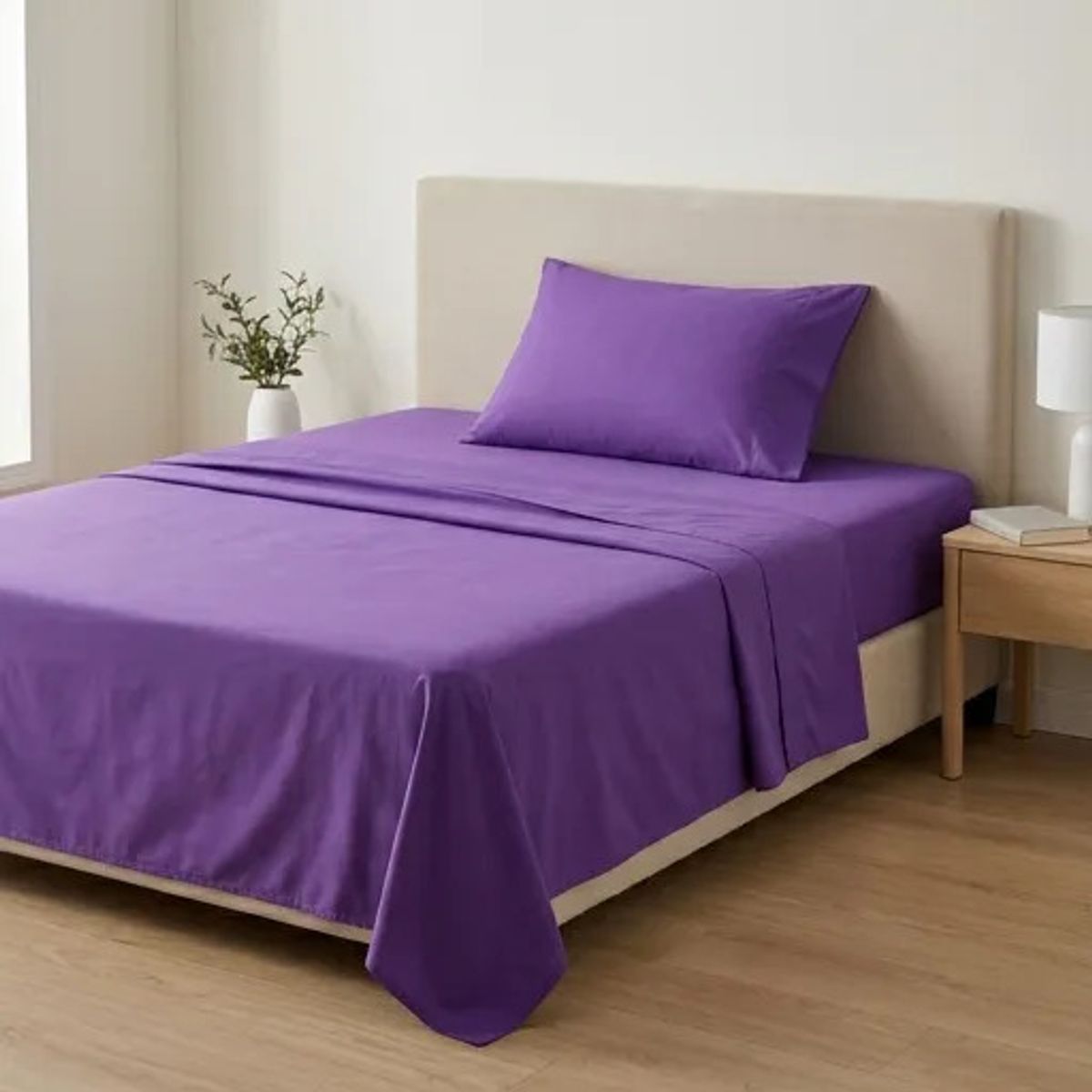 ARMONIA - Juego De Sabana Morado Plaza y media 3 piezas