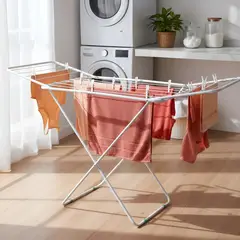 MOR - Tendedero Colgador De Ropa 1.44m Extensible Color Blanco