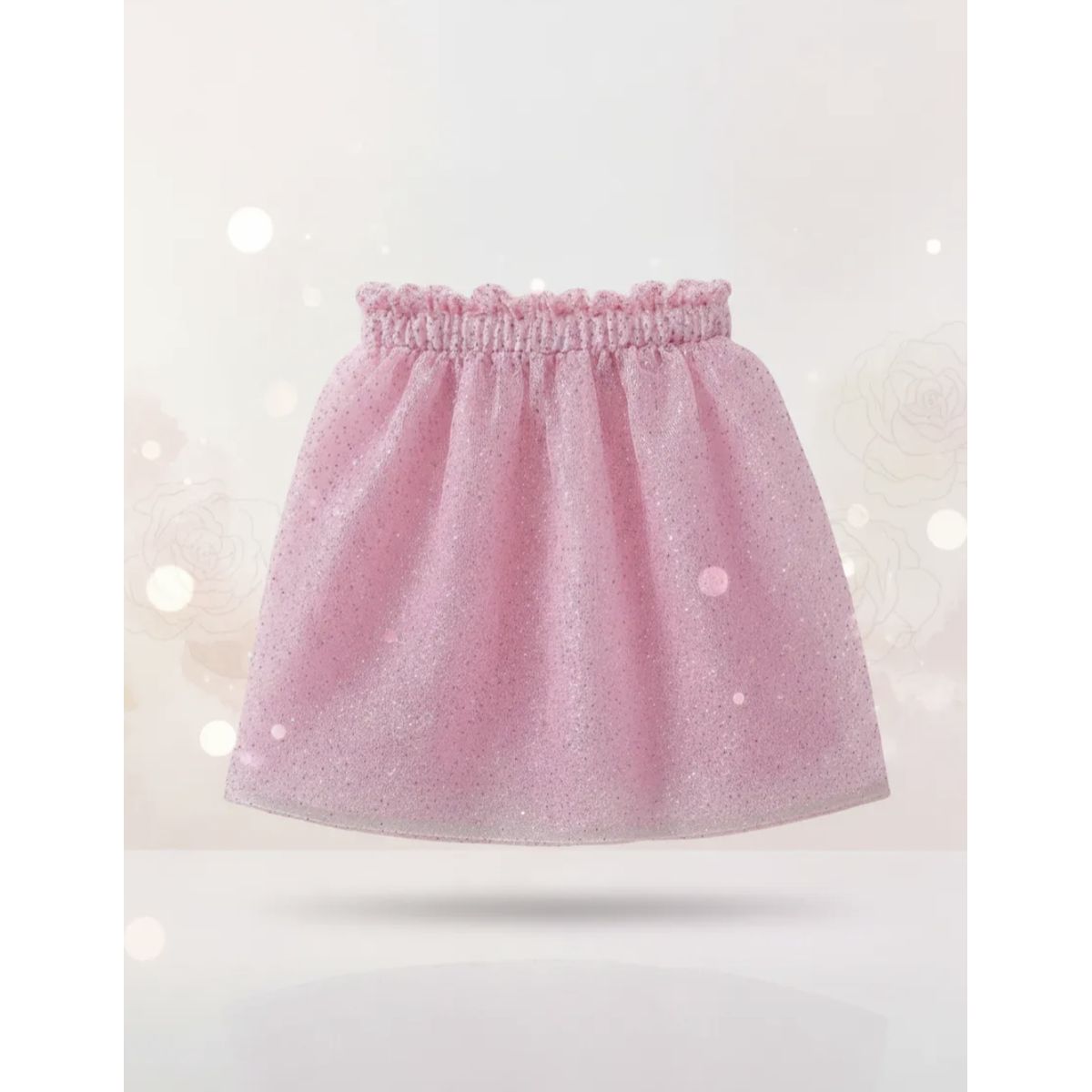 HAOKIDS - Falda tul transparente bebé rosada con brillo