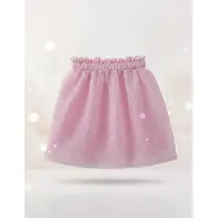 HAOKIDS - Falda tul transparente bebé rosada con brillo