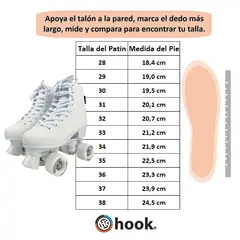 HOOK - PATINES ARTISTICOS SCHOOL WHITE TALLA 29