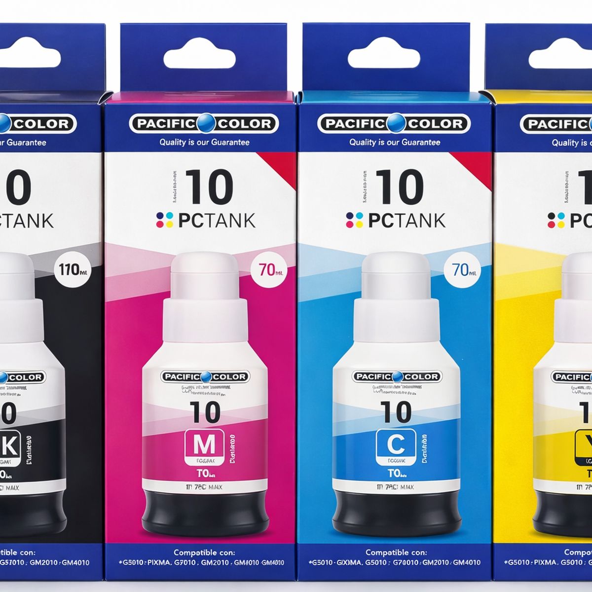 GENERICO - Pack 4 Tintas Alternativas Gi-10 Compatibles Pixma G6010