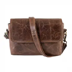 FRANZ MOSSI - Bolso Bandolera De Cuero Natural Café Vintage Heritage II