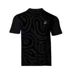 TILKI - Polera Full Print Pro Lehinde Negra Tenis Padel