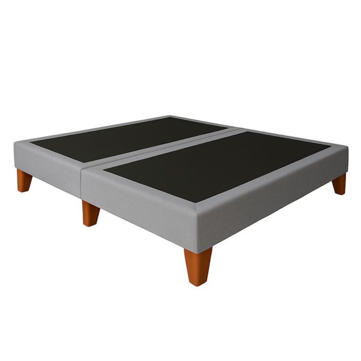 GENERICO - Base De Cama 2 Plazas Gris Claro Perla