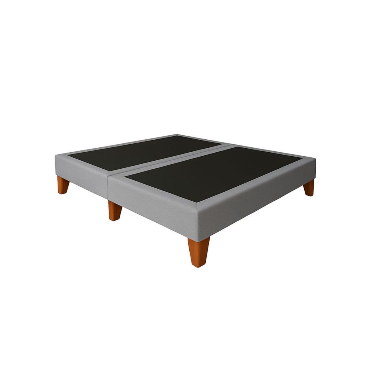 GENERICO - Base De Cama 2 Plazas Gris Claro Perla
