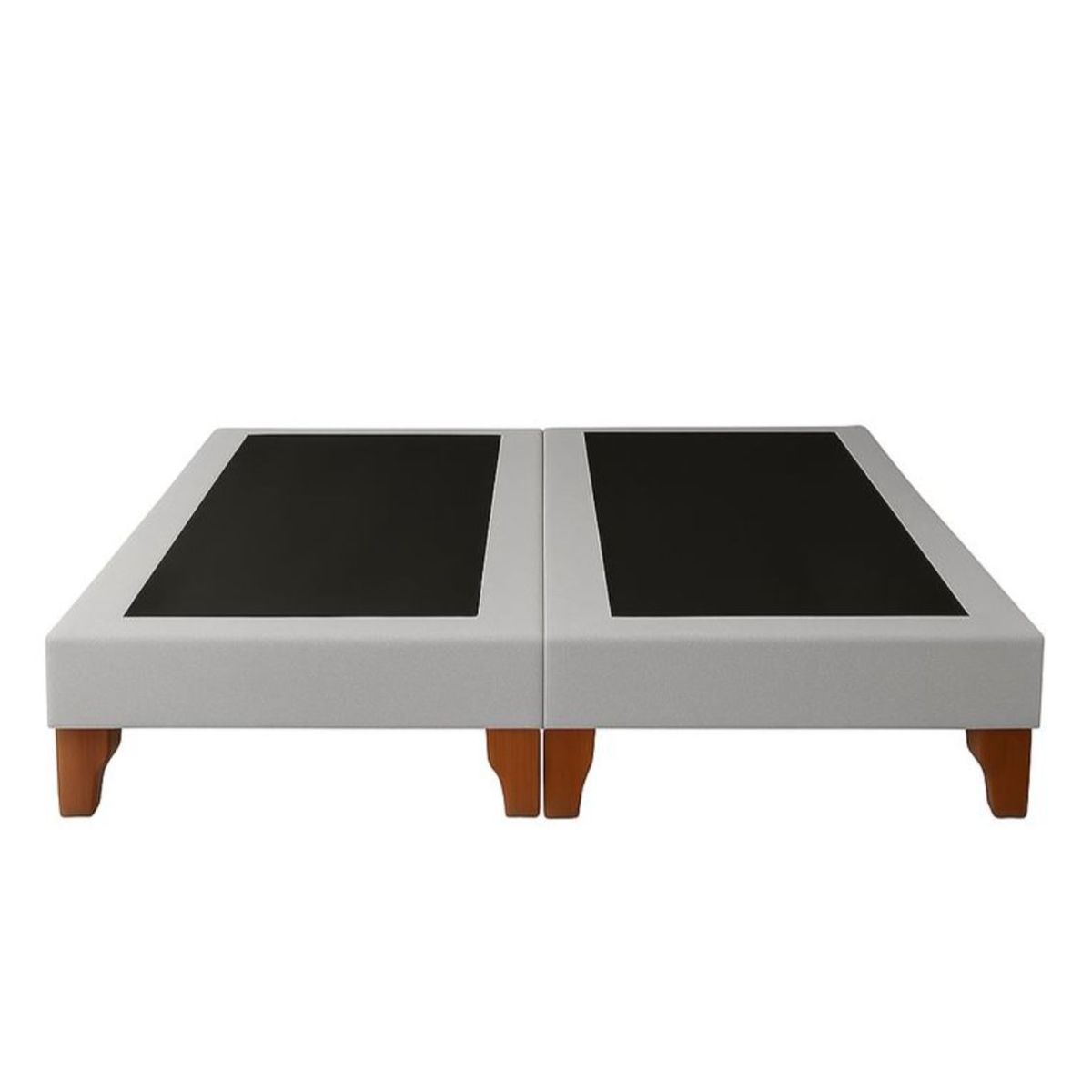 GENERICO - Base De Cama 2 Plazas Gris Claro Perla