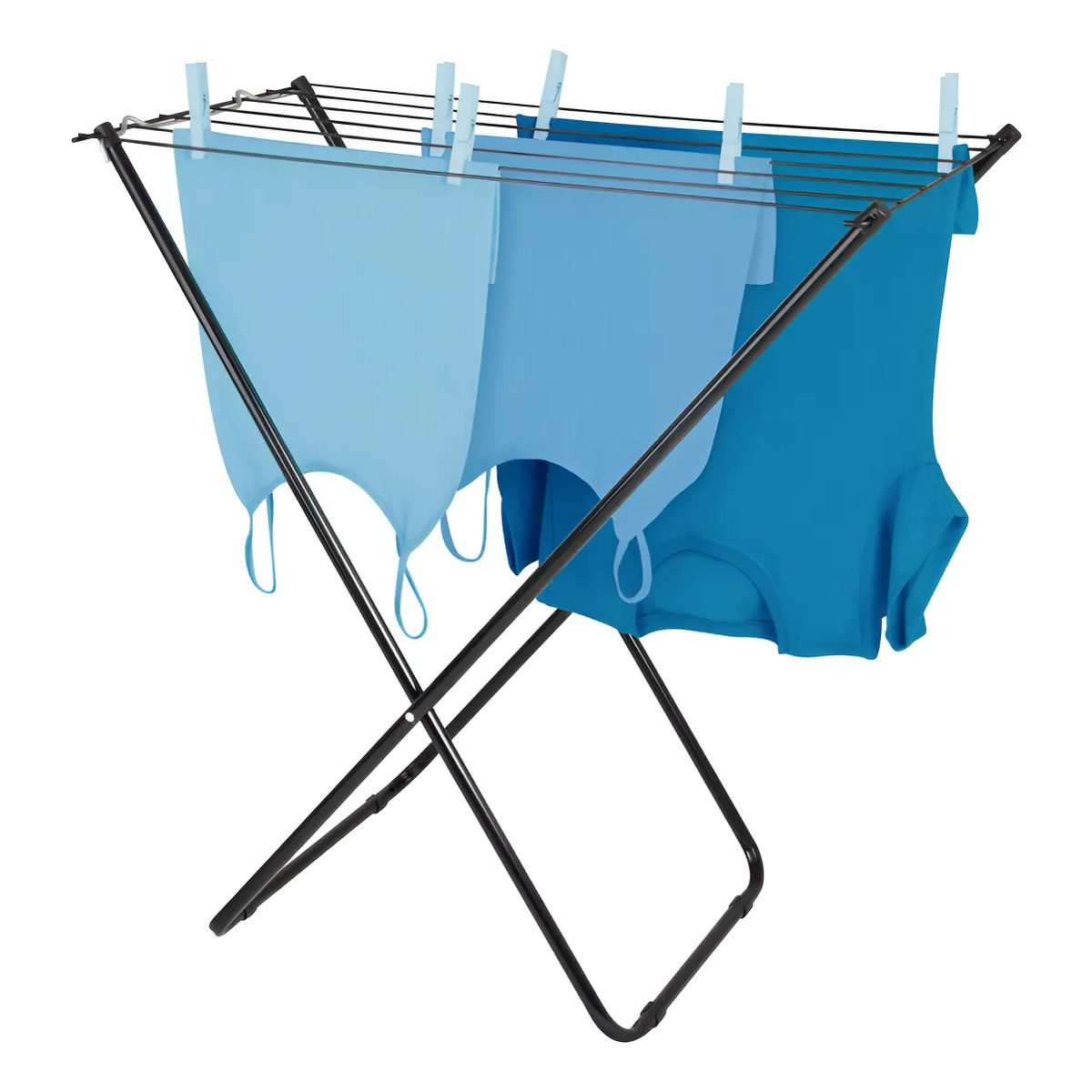 MOR - Tendedero Colgador 79cm Plegable Mor Organizador Negro Negro