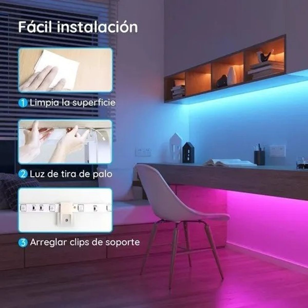 GENERICO - Tira De Luces Led Rrgb Bluetooth Música 15 Metros
