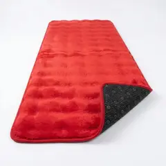 ARMONIA - Alfombra Pasillera Peluda Bajada de Cama 602 - Rojo