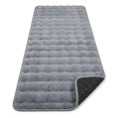ARMONIA - Alfombra Pasillera Peluda Bajada de Cama 602 - Gris