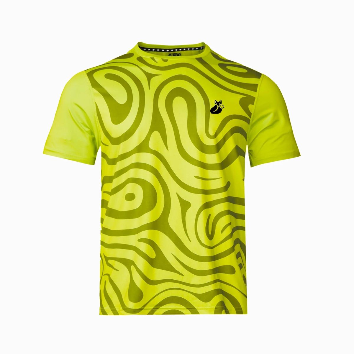 TILKI - Polera Tilki Full Print Pro Lehinde Amarillo Fluor Tenis Padel