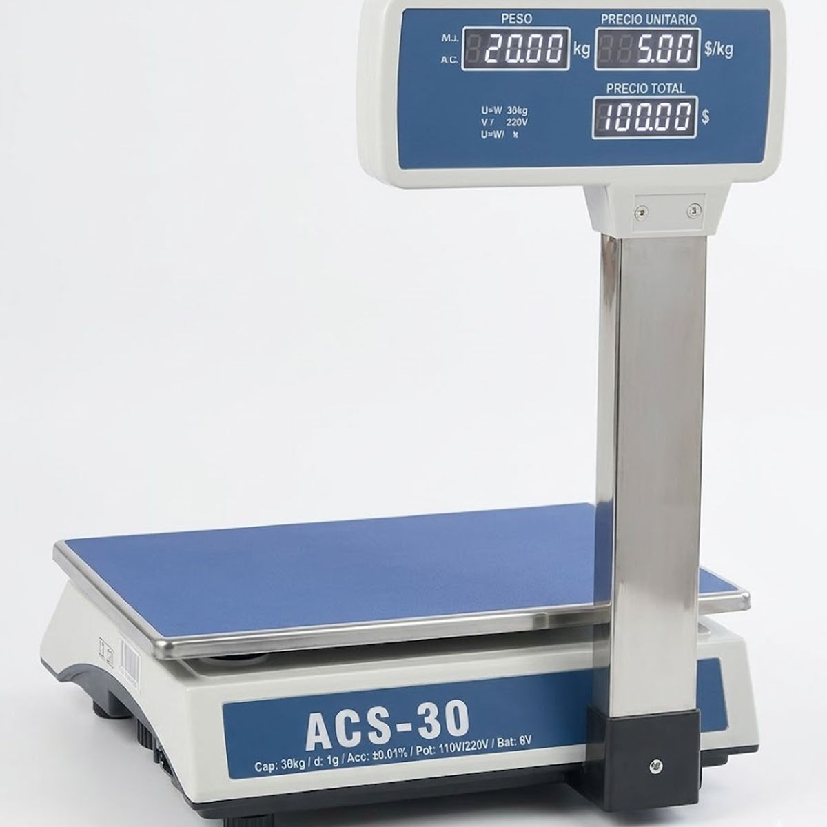 GENERICO - Balanza Electrónica Comercial con Visor 30 Kg