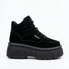 BOTELI - Zapatillas Negro con Caña para Dama con Plataforma 297-14