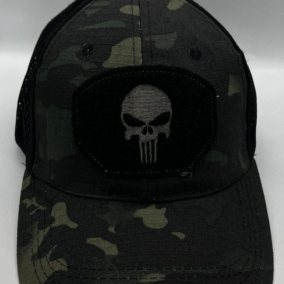 GENERICO - Gorra Jockey Calavera Táctica Airsof camuflada negra