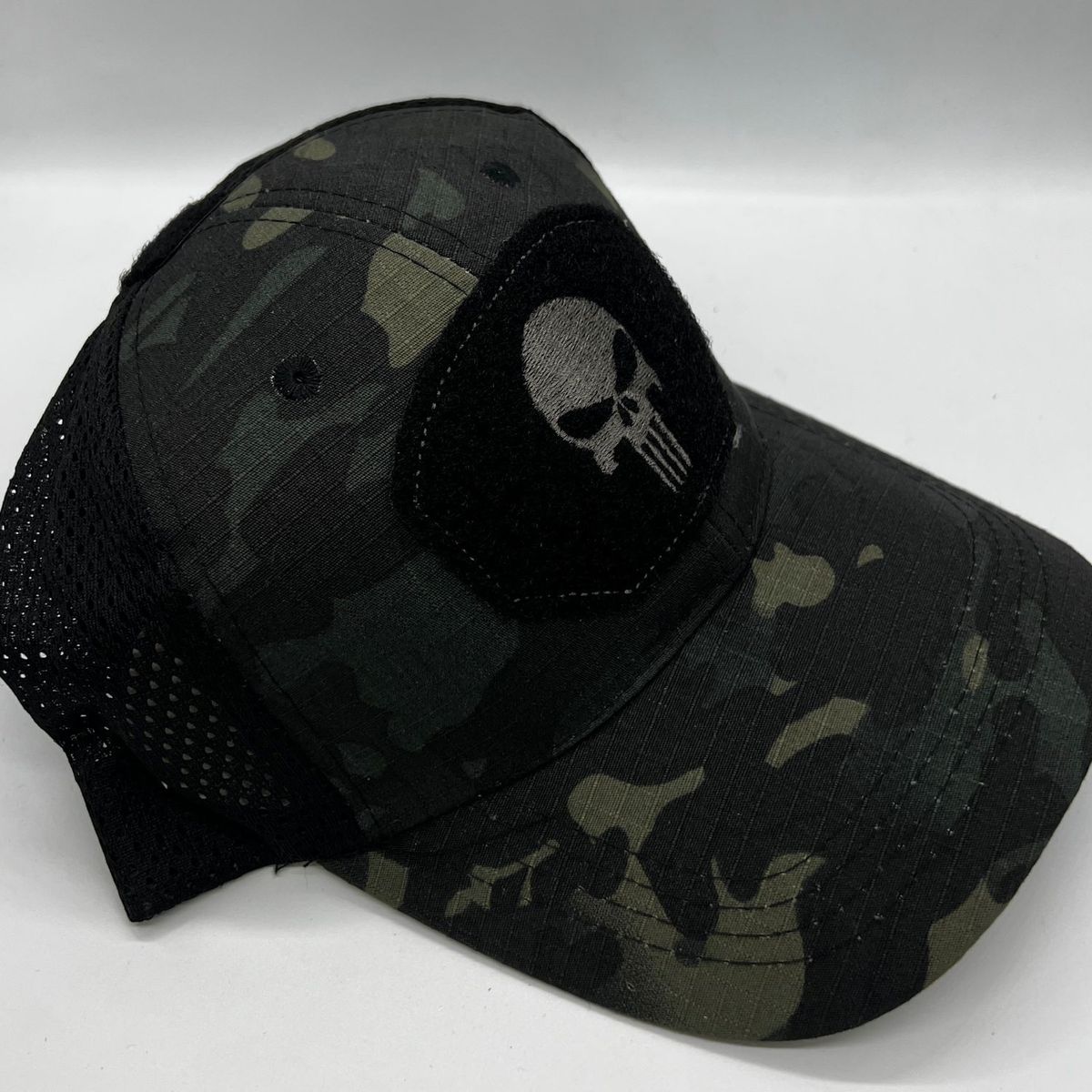 GENERICO - Gorra Jockey Calavera Táctica Airsof camuflada negra