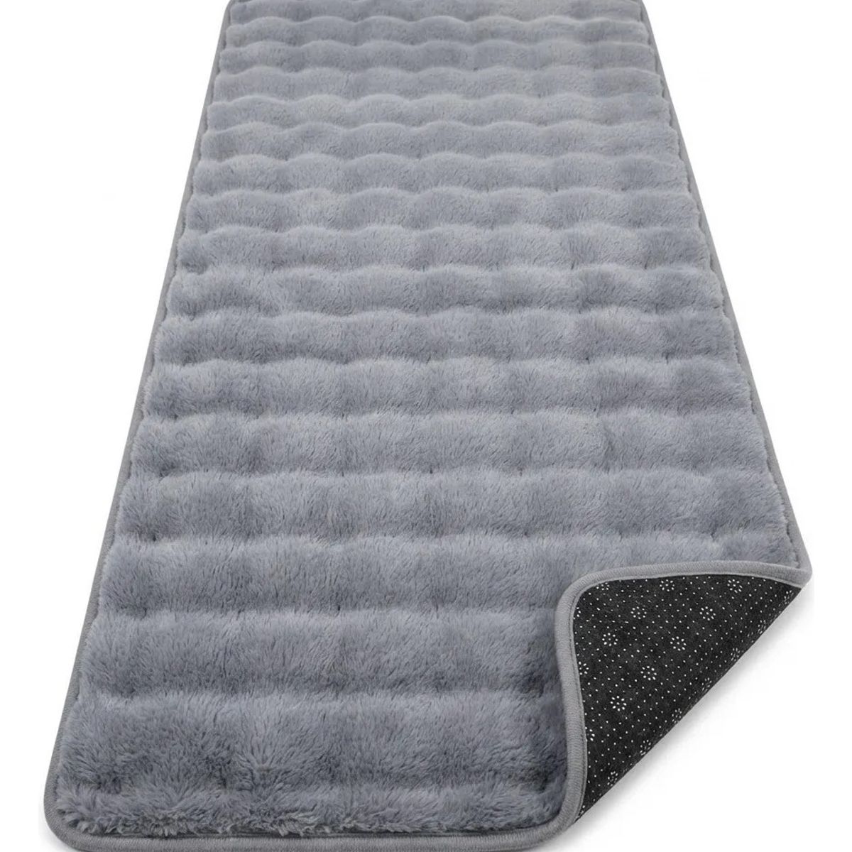 ARMONIA - Alfombra Pasillera Peluda Bajada de Cama 602 - Gris
