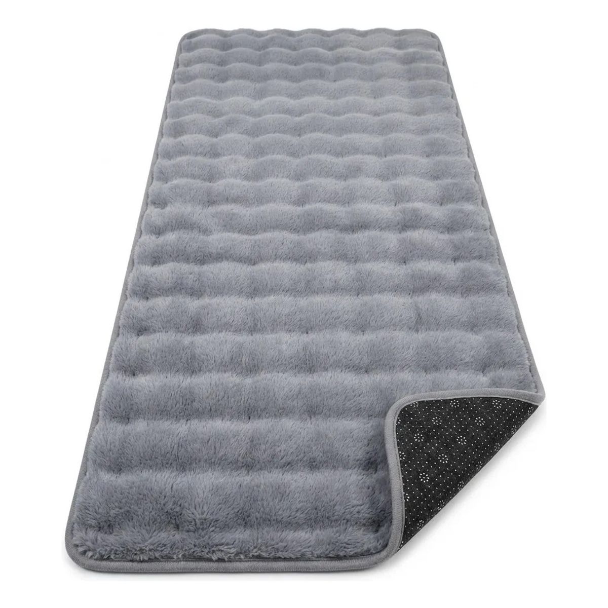 ARMONIA - Alfombra Pasillera Peluda Bajada de Cama 602 - Gris