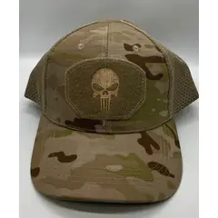GENERICO - Gorra Jockey Calavera Táctica Airsof Camuflada Marron