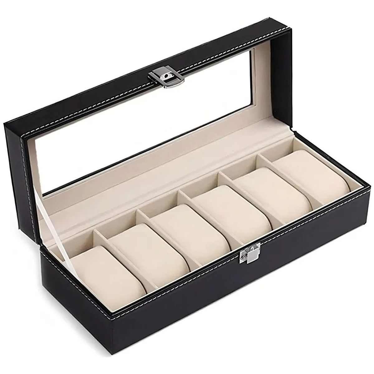 GENERICO - Caja Organizadora De Relojes 6 Espacios