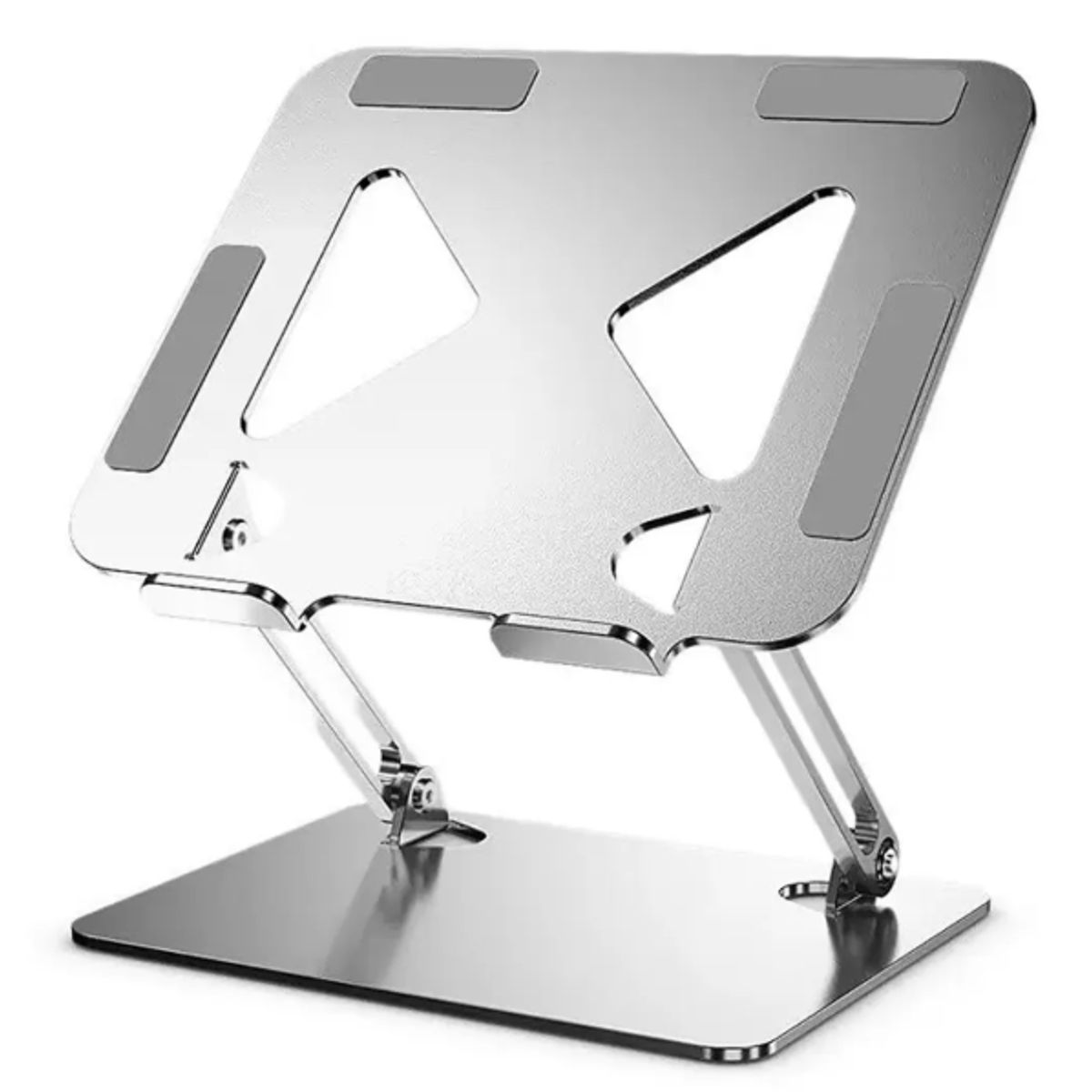 GENERICO - Soporte Laptop Ajustable De Aluminio Ergonómico Plegable Plateado