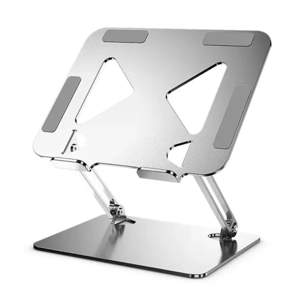 GENERICO - Soporte Laptop Ajustable De Aluminio Ergonómico Plegable Plateado