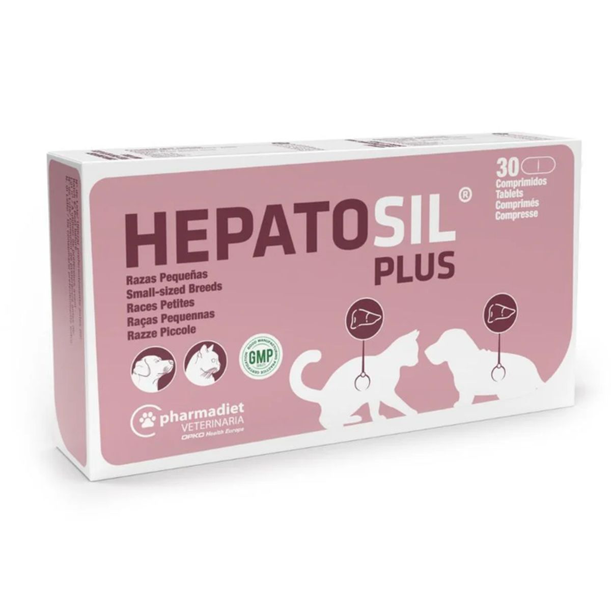 GENERICO - Hepatosil Plus Razas pequeñas Perro Gato Hasta 7kg 30C - Rosa