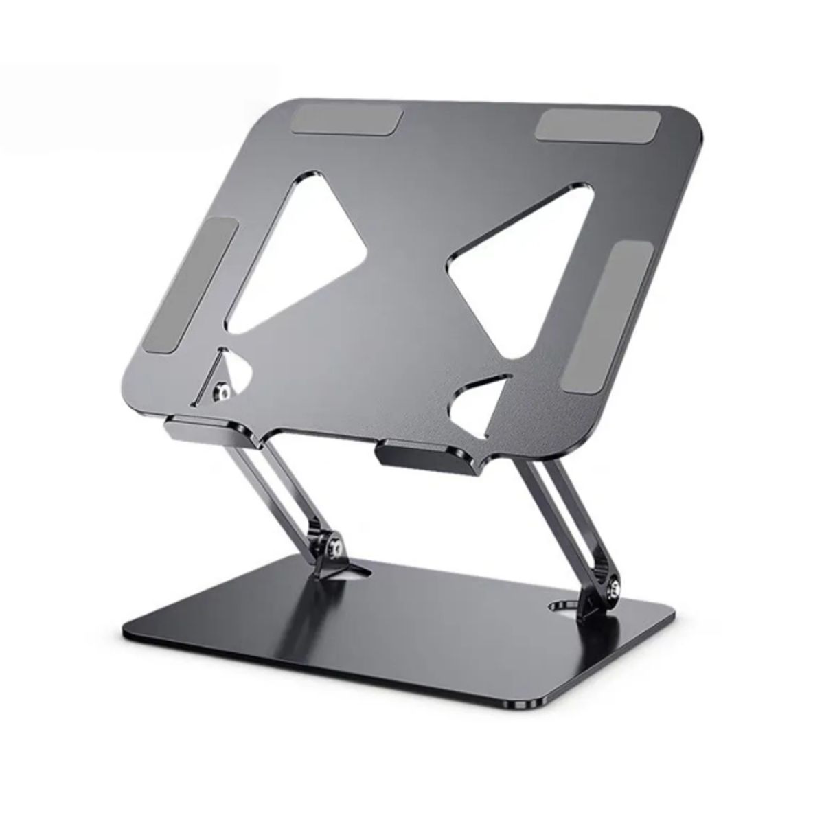 GENERICO - Soporte Laptop Ajustable De Aluminio Ergonómico Plegable GRIS OSCURO