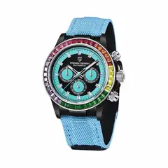 PAGANI - Reloj Design Daytona Rainbow Automático Cristal Zafiro Celeste Arcoíris