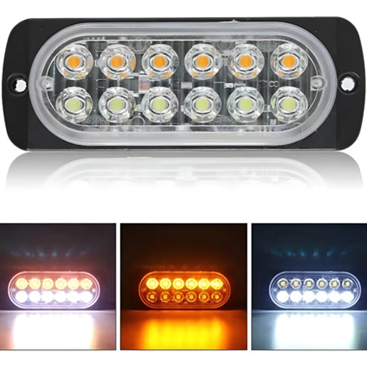 GENERICO - Baliza Estroboscopico Led Foco Neblinero 12-24v Destellante