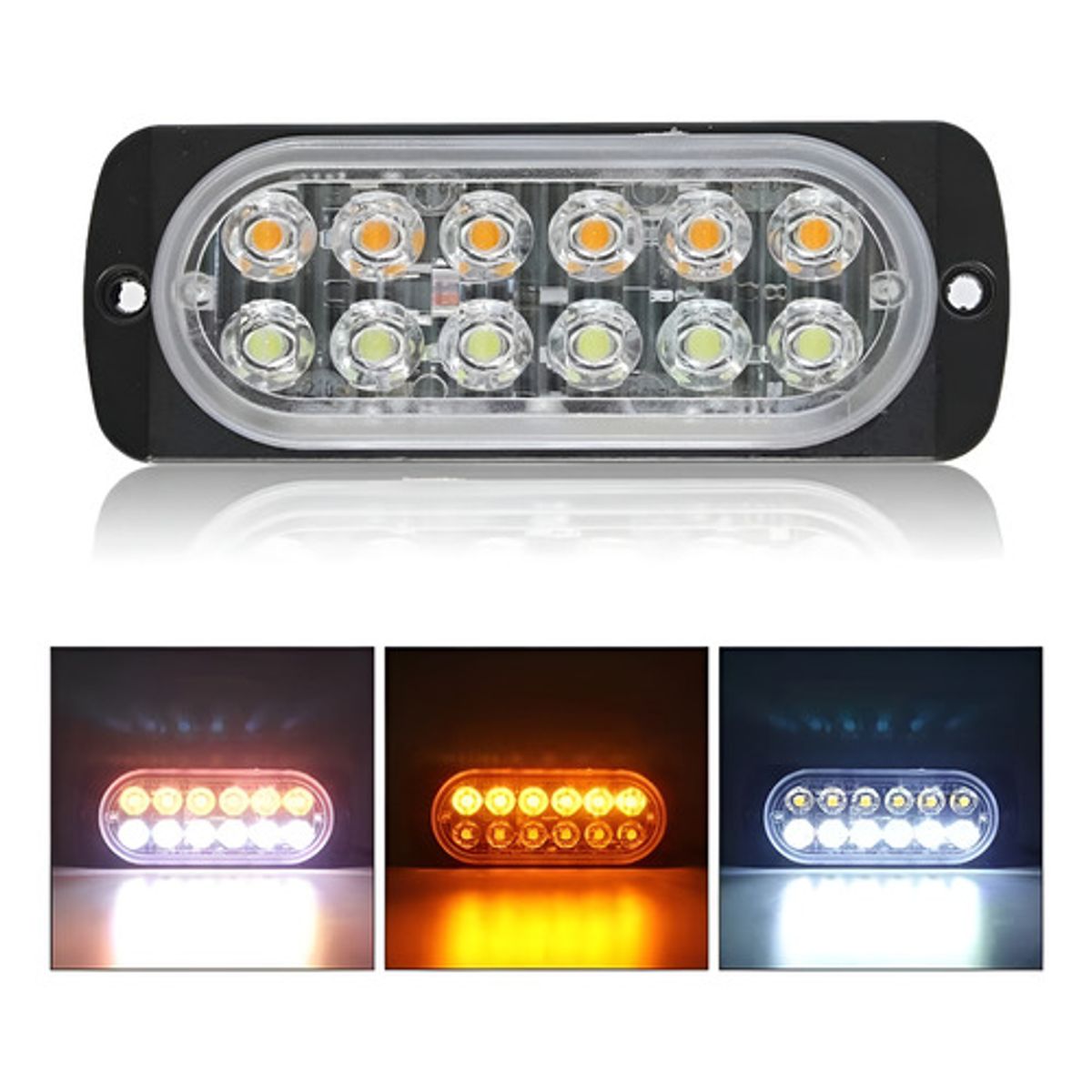 GENERICO - Baliza Estroboscopico Led Foco Neblinero 12-24v Destellante