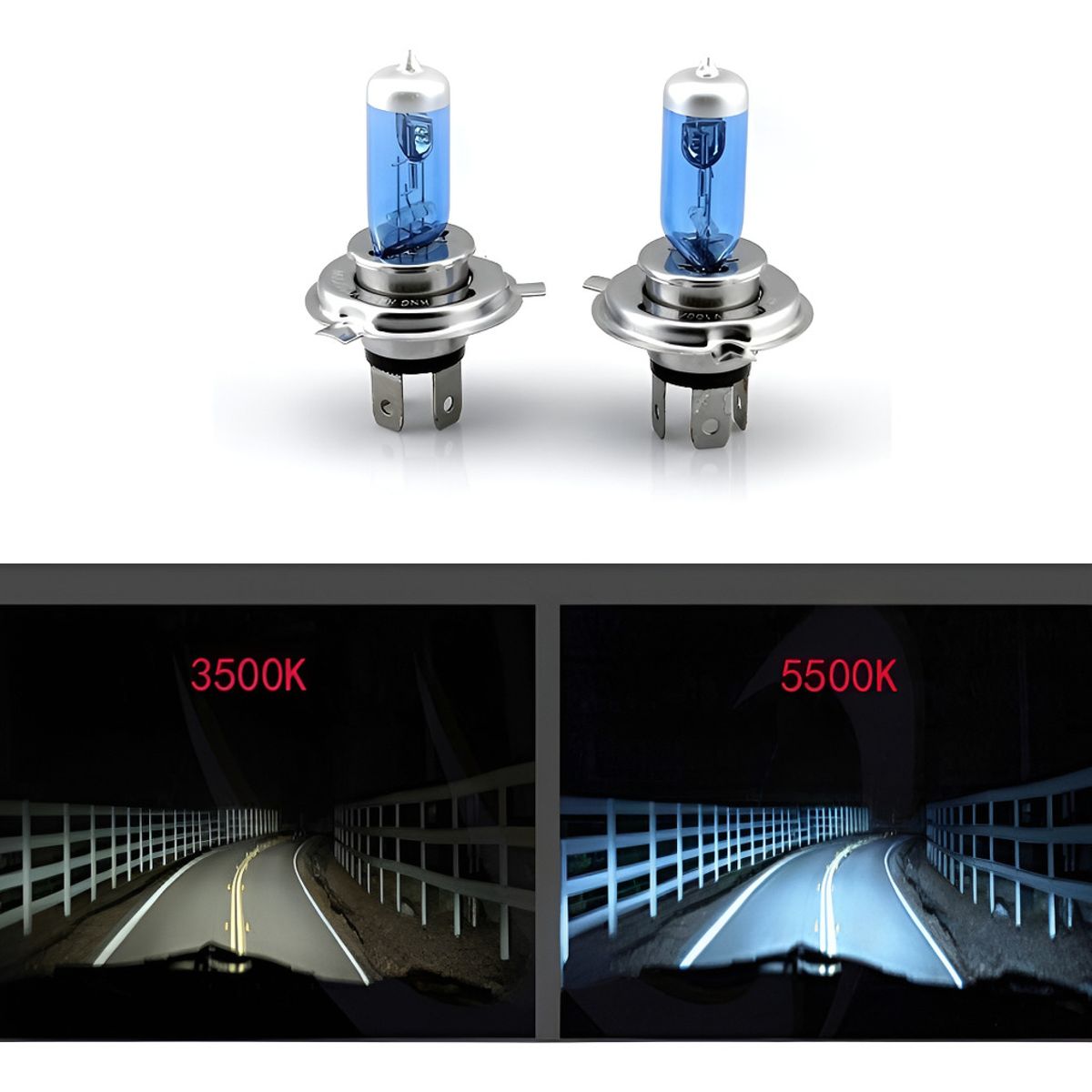 GENERICO - Kit Xenon Hologenas 55w 5500k H1 H3 H4 H7 9005 9006