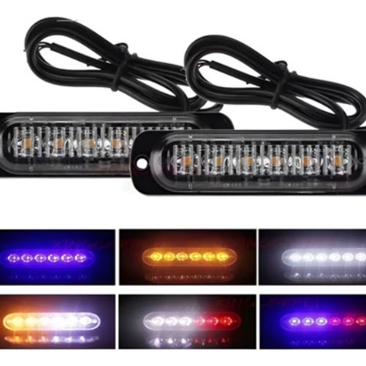 GENERICO - X2 Foco Neblinero Led Estroboscopico 12-24v Destellante