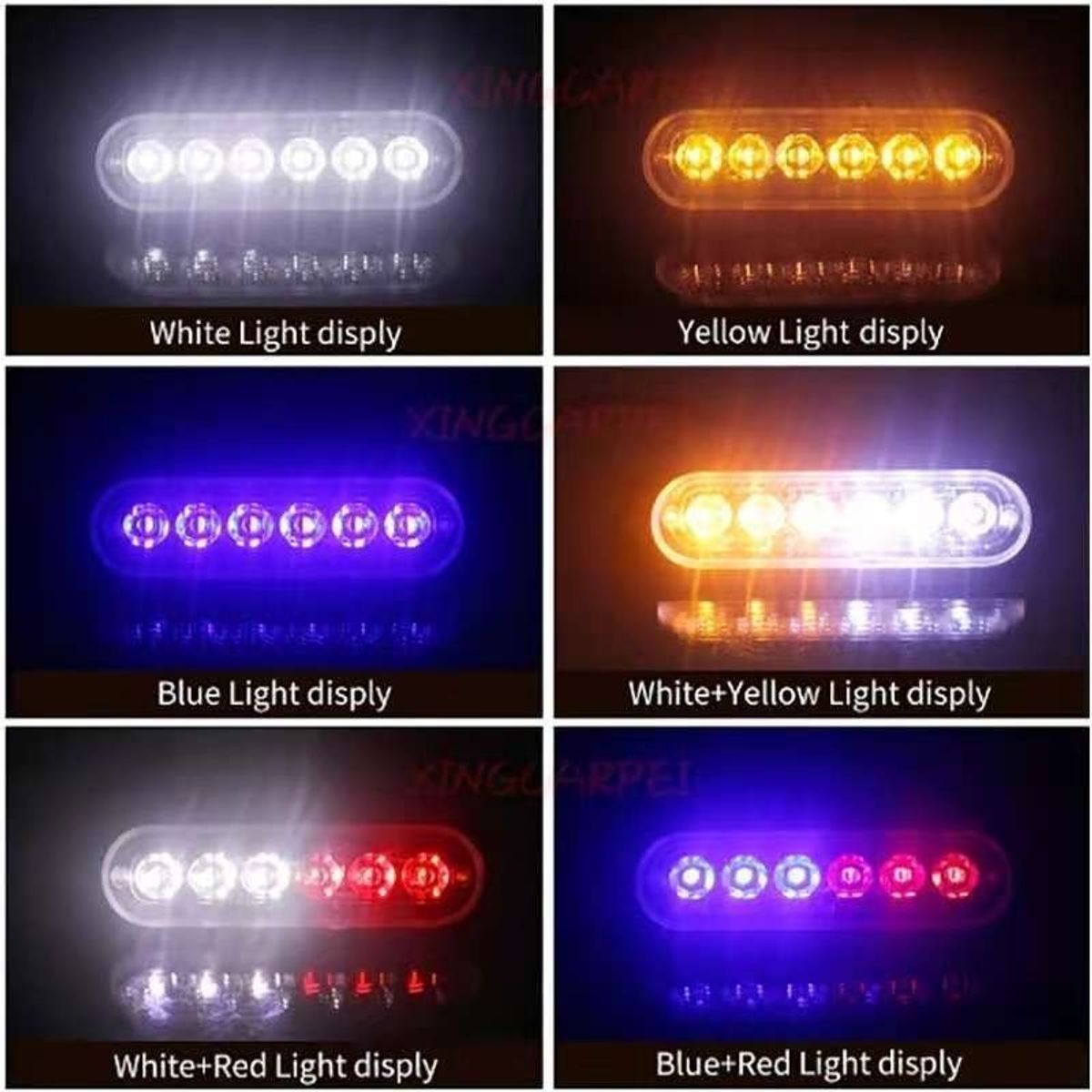 GENERICO - X2 Foco Neblinero Led Estroboscopico 12-24v Destellante