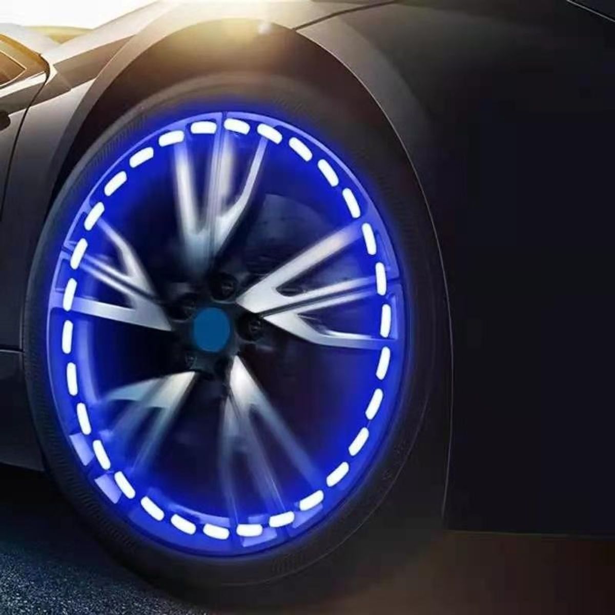 GENERICO - Tapa Valvula Neumático Foco Solar Led Auto Moto Bicicleta 223310 C33 C312