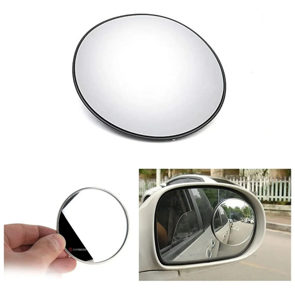 GENERICO - X2 Espejo Lateral Retrovisor Punto Ciego 95mm Auxiliar
