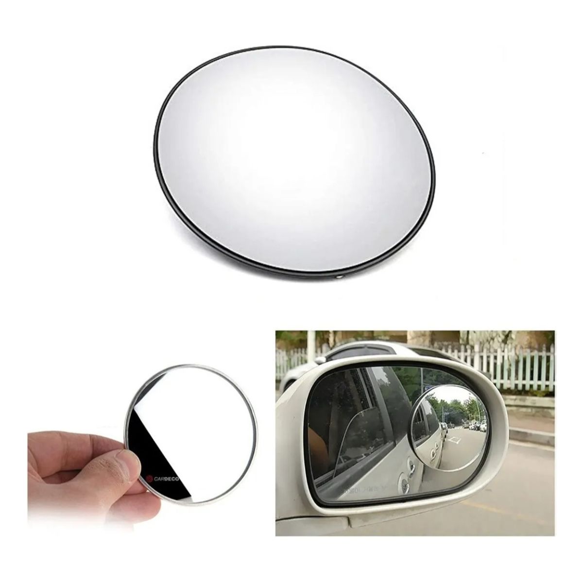 GENERICO - X2 Espejo Lateral Retrovisor Punto Ciego 95mm Auxiliar