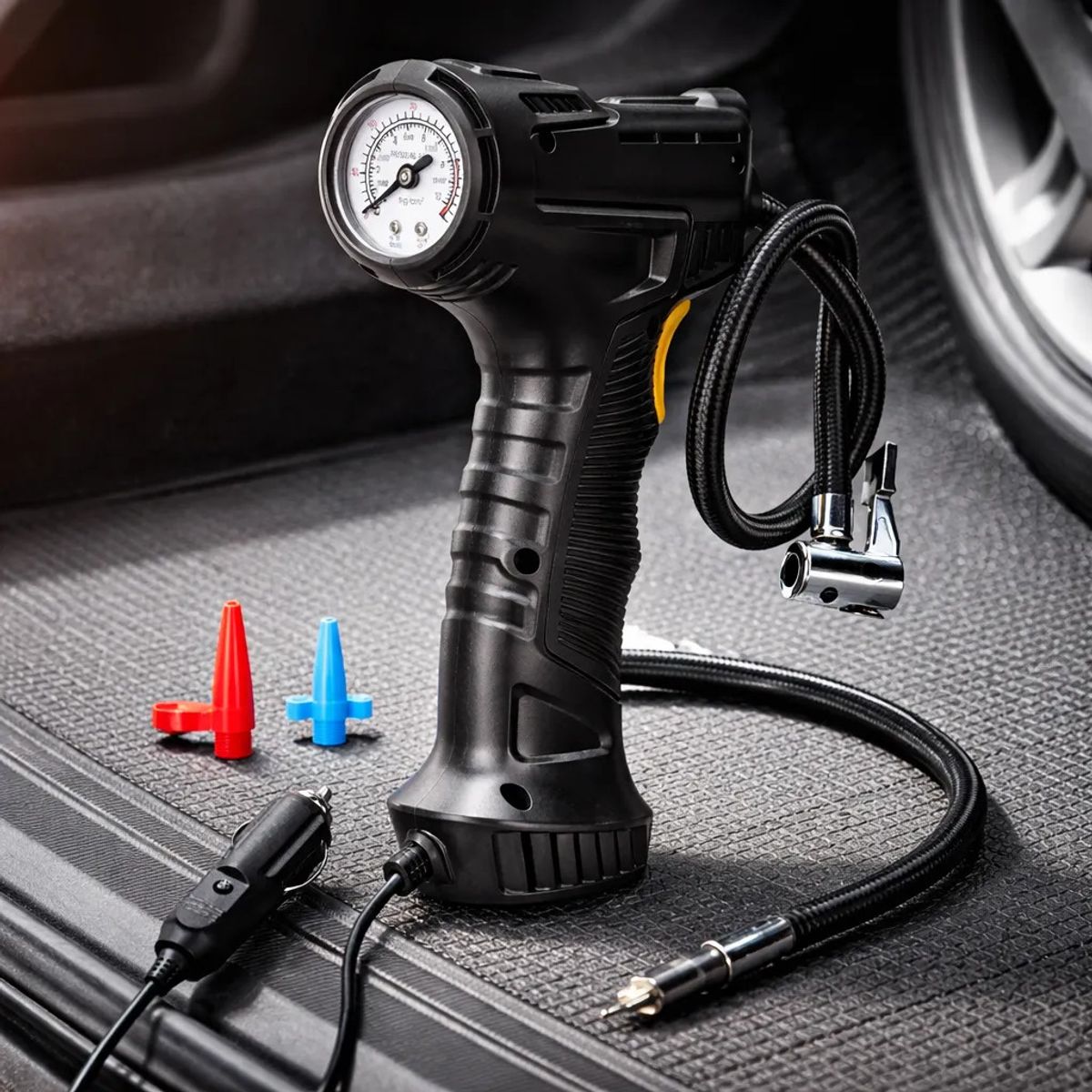 GENERICO - Compresor Aire Inflador Portátil Automóvil 12v 120w Pistola Negro - 212066