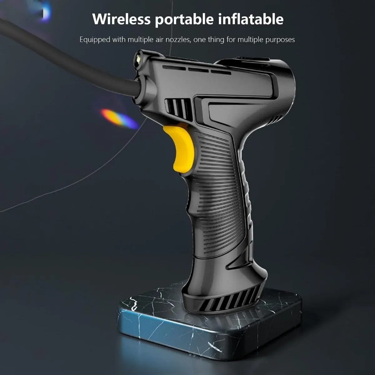 GENERICO - Compresor Aire Inflador Portátil Automóvil 12v 120w Pistola Negro - 212066