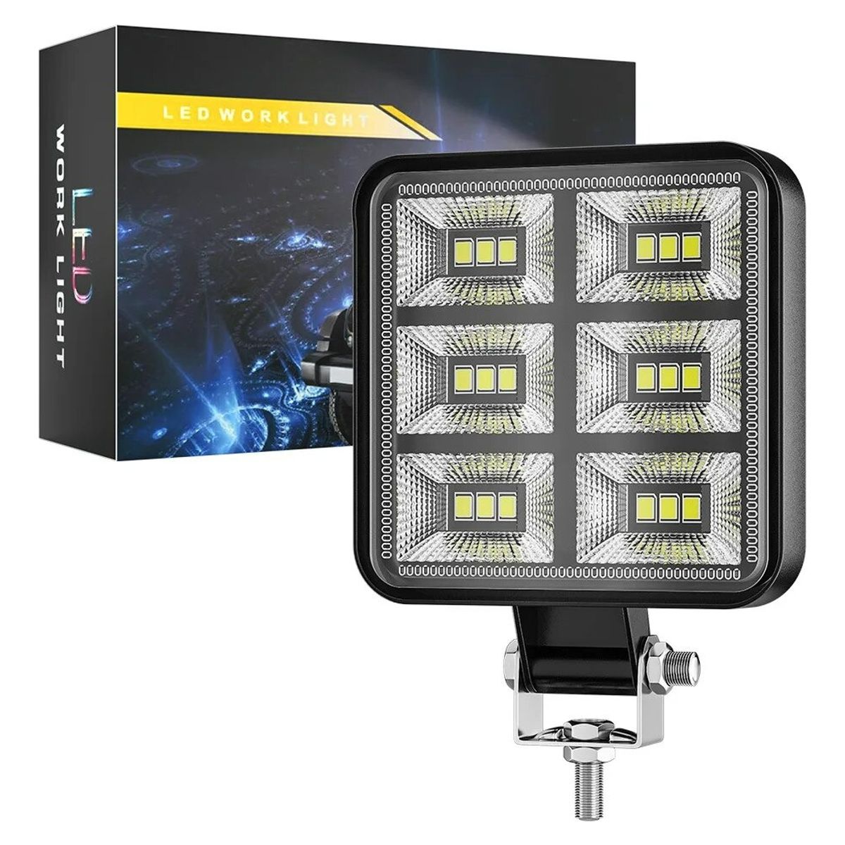 GENERICO - Luces Foco Neblinero Led 54w 4x4 Auto Moto Camion Cuadrado