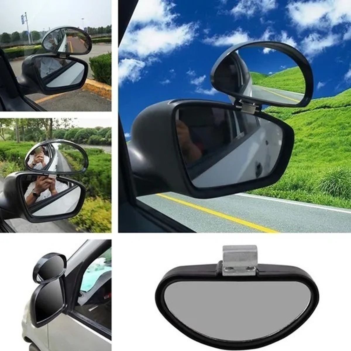 GENERICO - 2 Espejo Retrovisor Punto Ciego 360 Angular Lateral Auxiliar