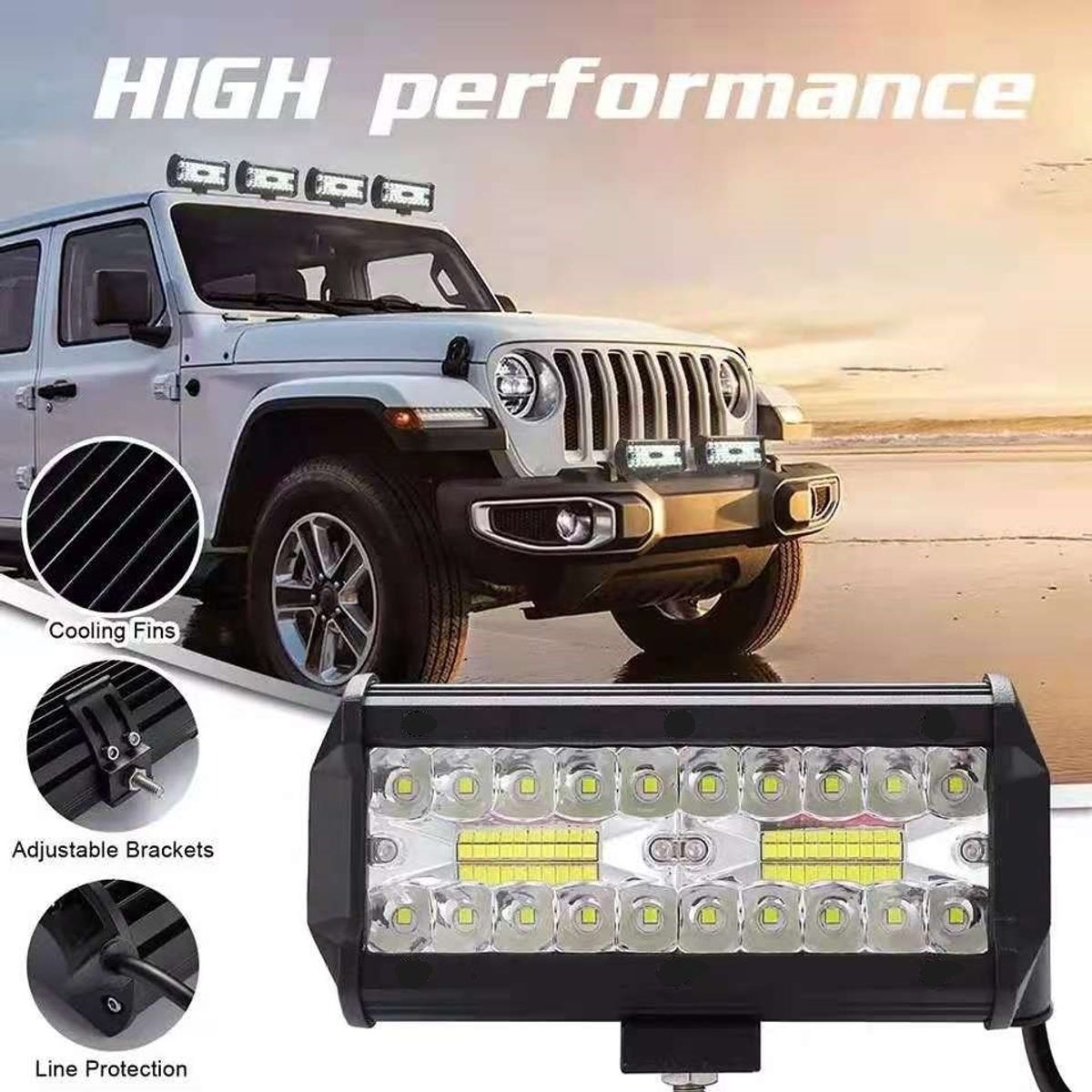 GENERICO - X2 Focos Neblineros Led 120w Expansion Auto Moto Camiones