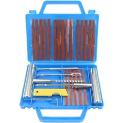 GENERICO - Kit 27 Piezas Reparación Pinchazos Neumático Emergencia Auto
