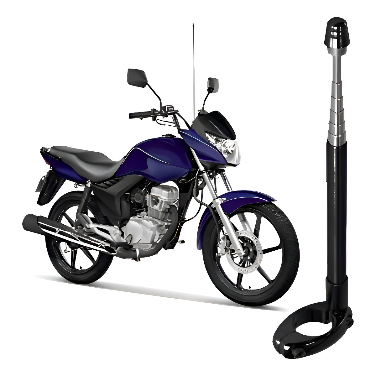 GENERICO - Antena Corta Hilo Curado Moto Retractil Corta Pipa