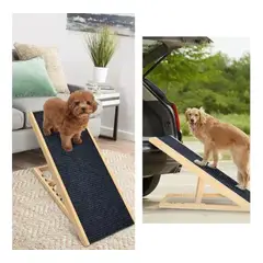 GENERICO - Rampa De Madera Plegable Antideslizante Para perros 100X40X60CM