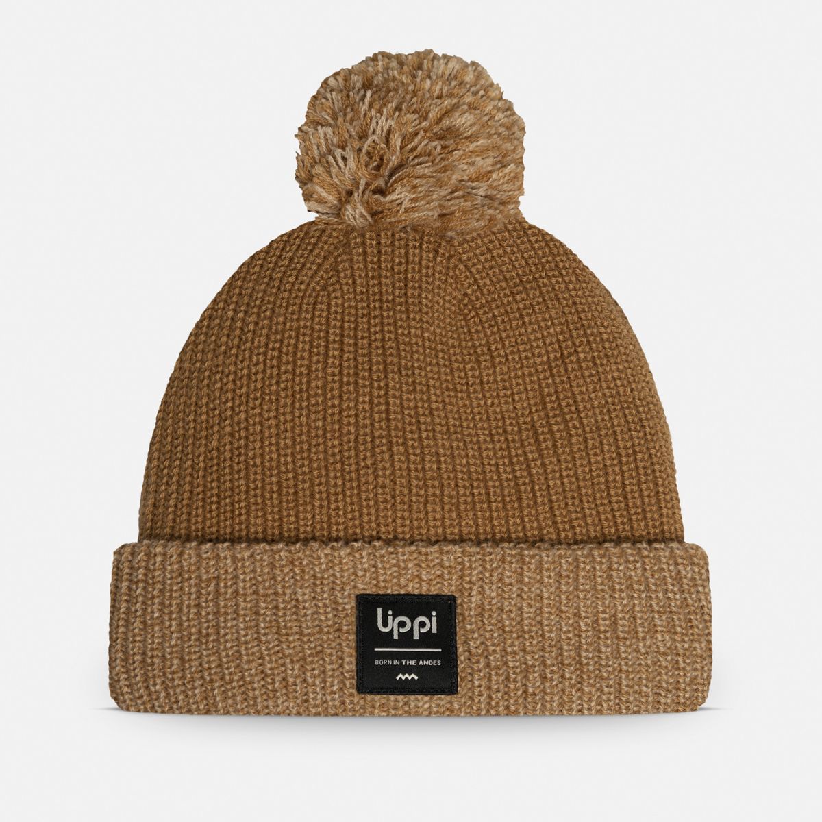 LIPPI - Gorro Unisex Fly Line Pom Blend-Pro Beanie Camel Melange Lippi