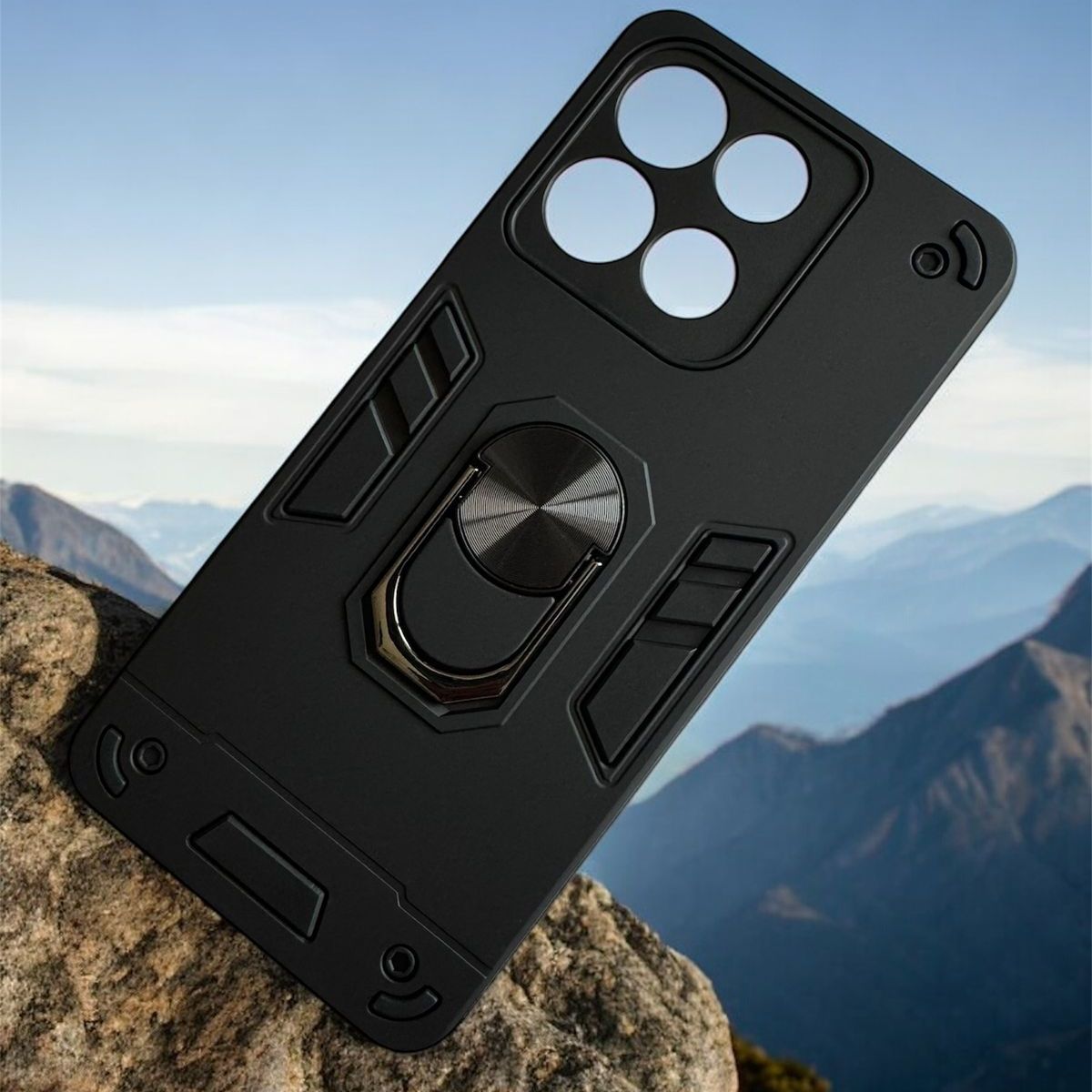 GENERICO - Carcasa Armor Anillo Para Motorola G86 - Negro