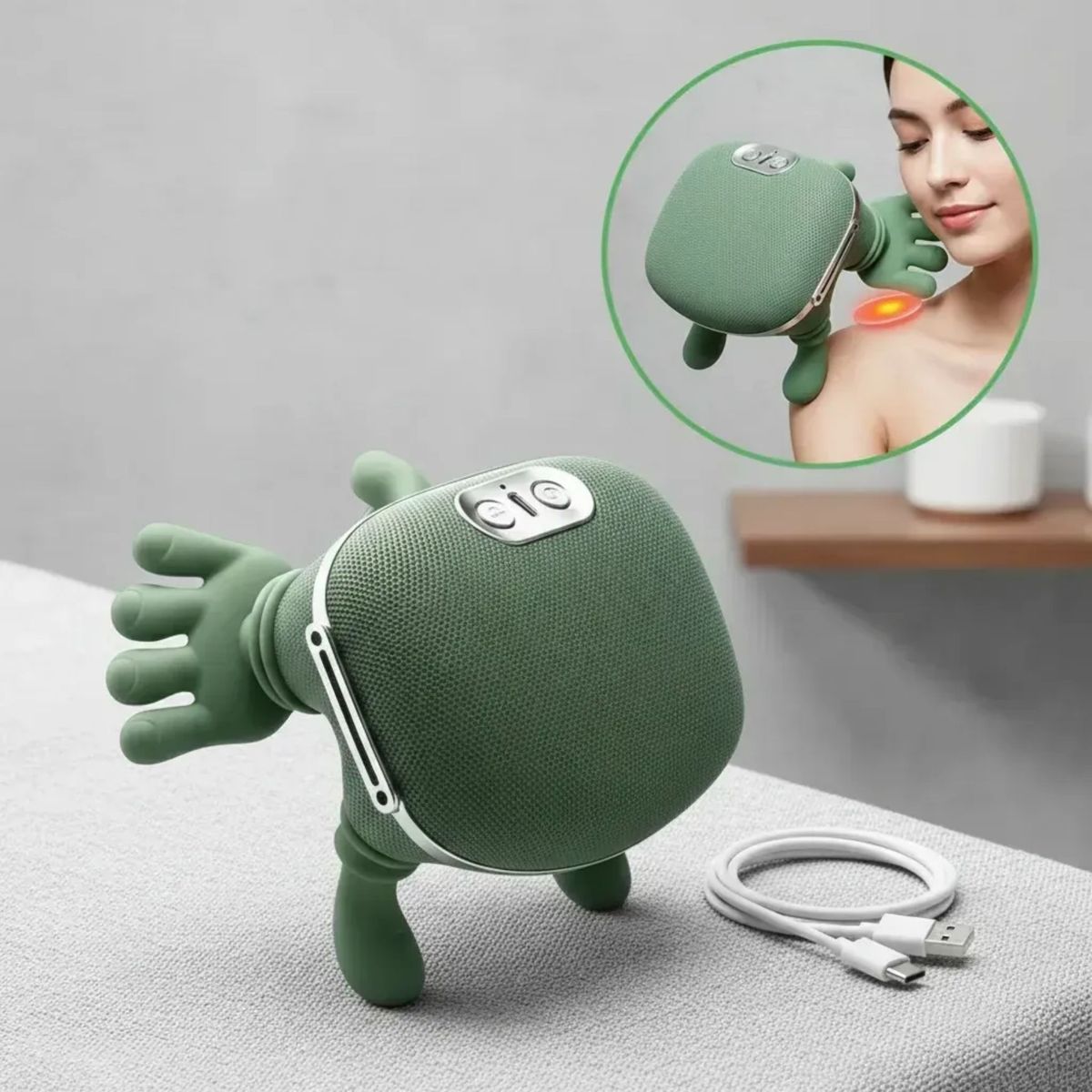 MOVI - Masajeador eléctrico con manos - Masaje Profundo Tipo Shiatsu  Alivio de Estrés y Contracturas