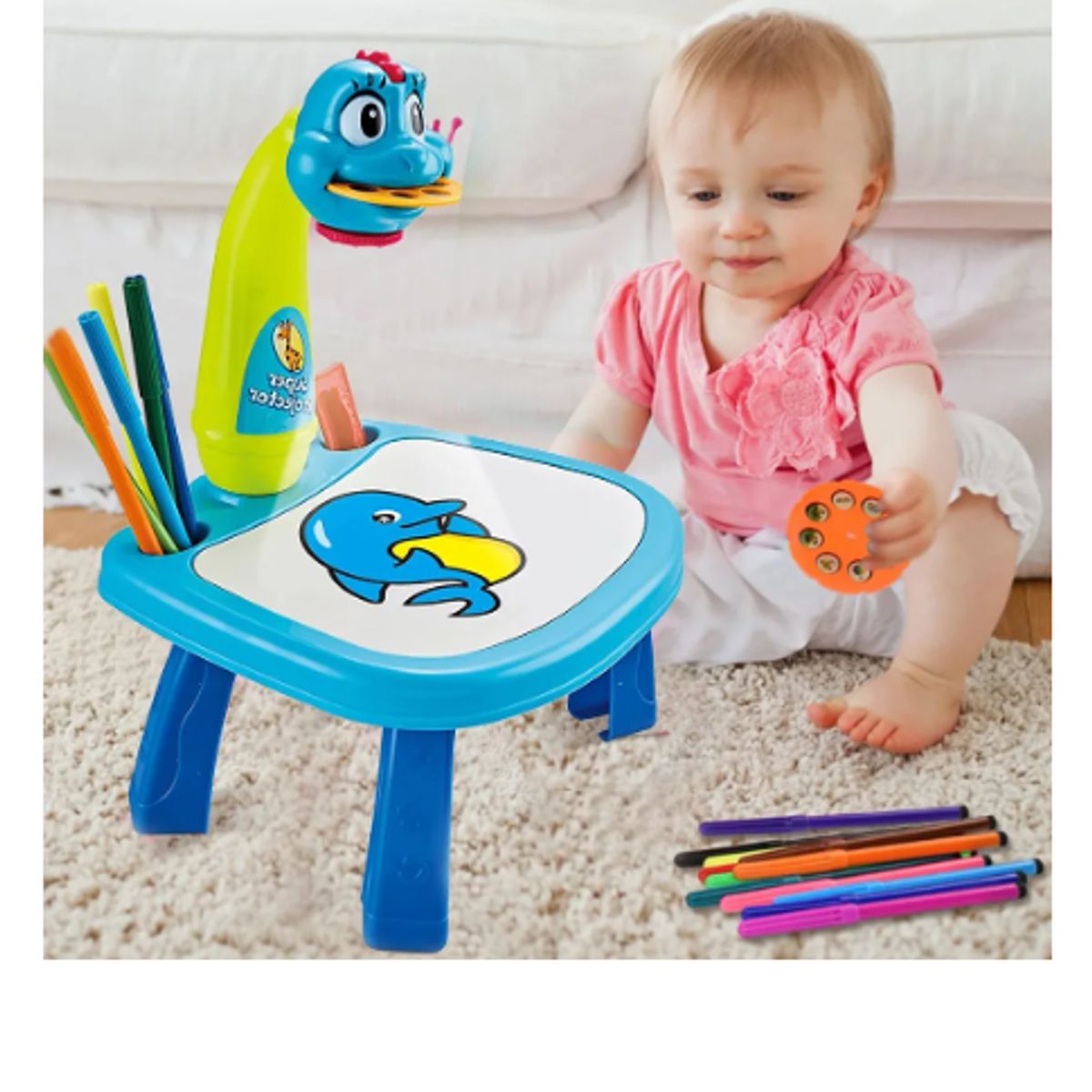 GENERICO - Mesa Magica Pizarra Led Niños Proyector Para Pintar Dibujar