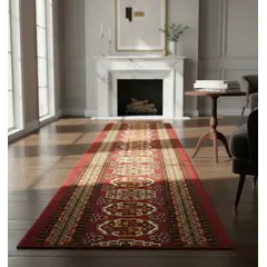 GENERICO - Alfombra De Pasillo 10 Metros Antideslizante Rojo 1